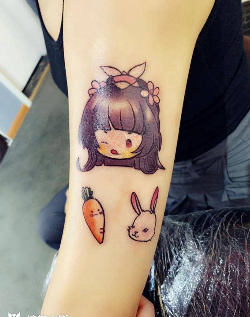 小清新纹身图片_手臂纹身图案