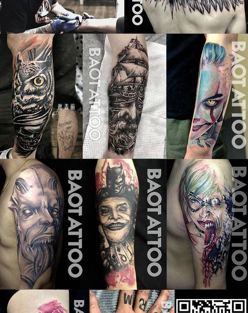 欧美写实入口纹身图片_欧美写实纹身图案