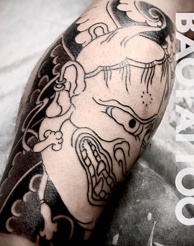 般若纹身图片_手臂腿部老传统纹身图案