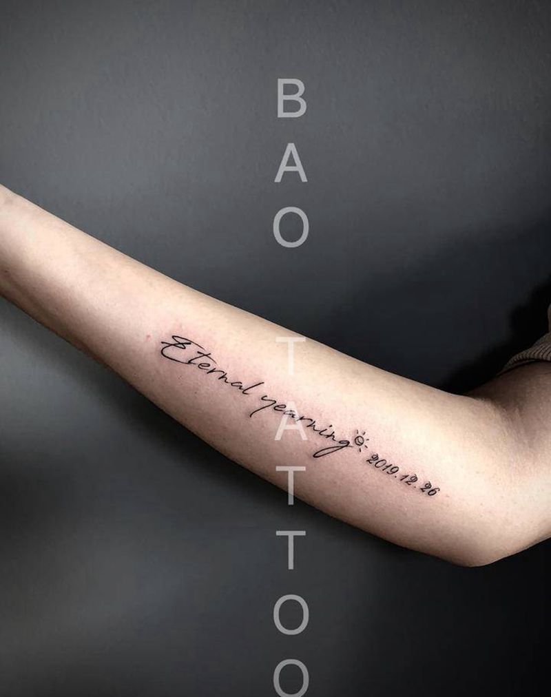 小清新作品纹身图片_手臂花体字字母纹身纹身图案