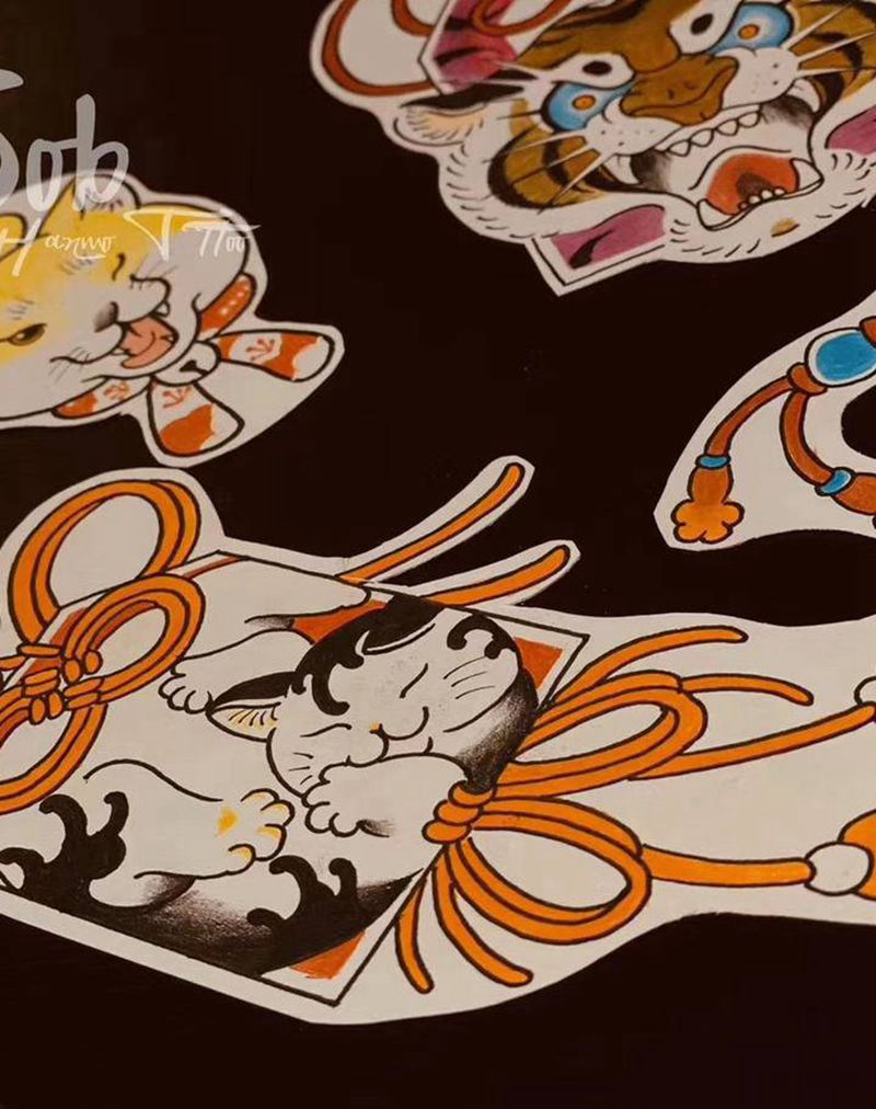 近期手稿纹身图片_手臂Old SchoolNew School纹身图案