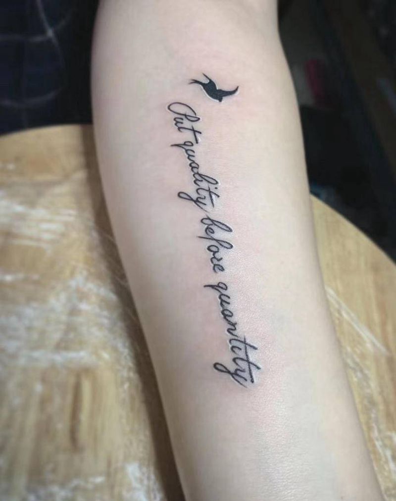 字母纹身图片_手臂小清新纹身图案