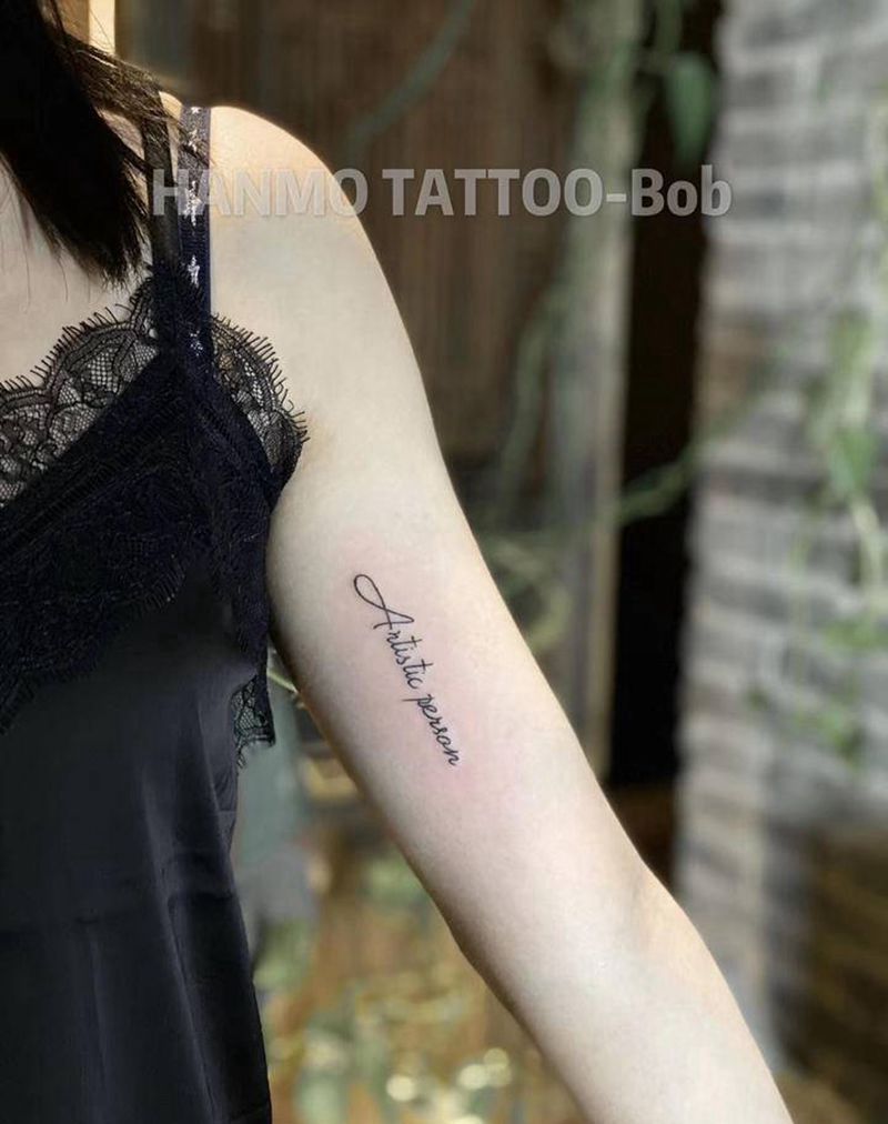 小字母纹身图片_手臂小清新纹身图案