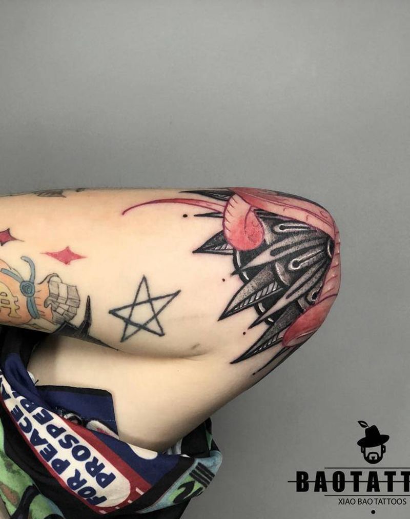 曼陀罗纹身图片_手臂Old School纹身图案