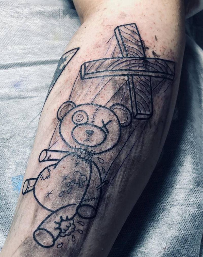 线纹身图片_手臂Old School纹身图案