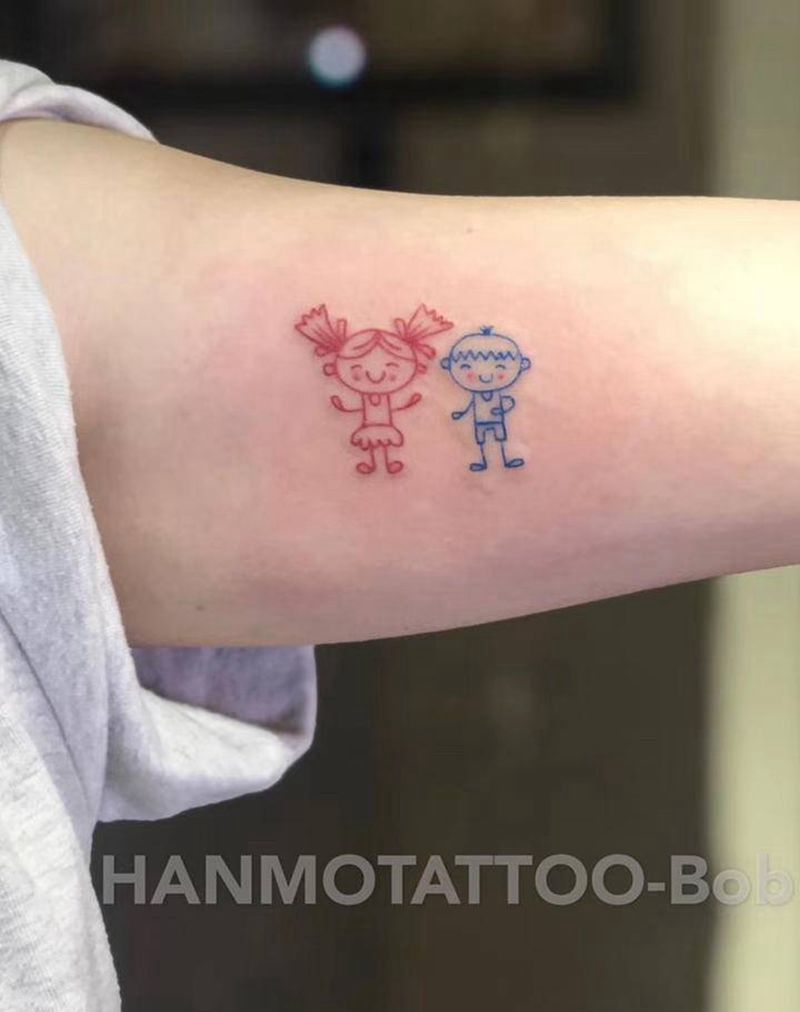 卡通纹身图片_手臂New School纹身图案