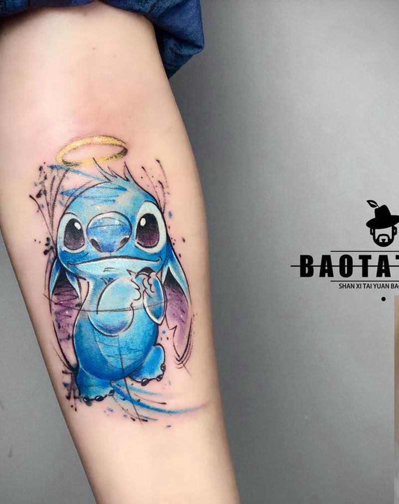 史迪仔遮盖纹身图片_手臂纹身图案