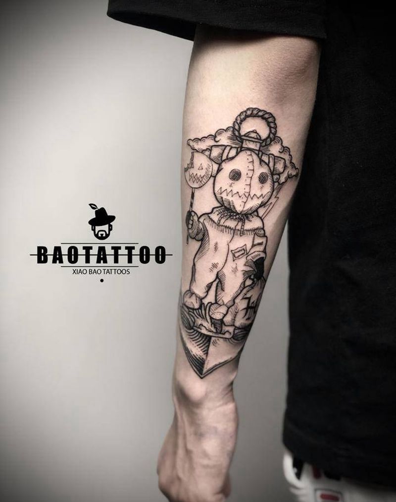 一7次糖果嘛纹身图片_手臂New School纹身图案