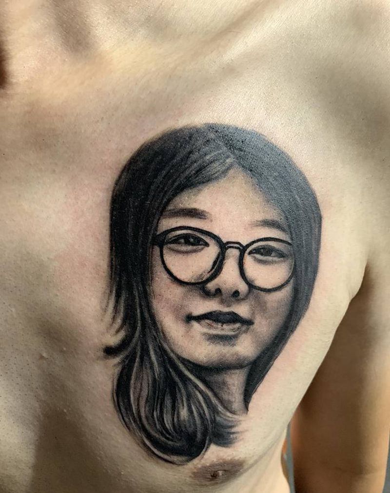 肖像纹身图片_欧美写实纹身图案