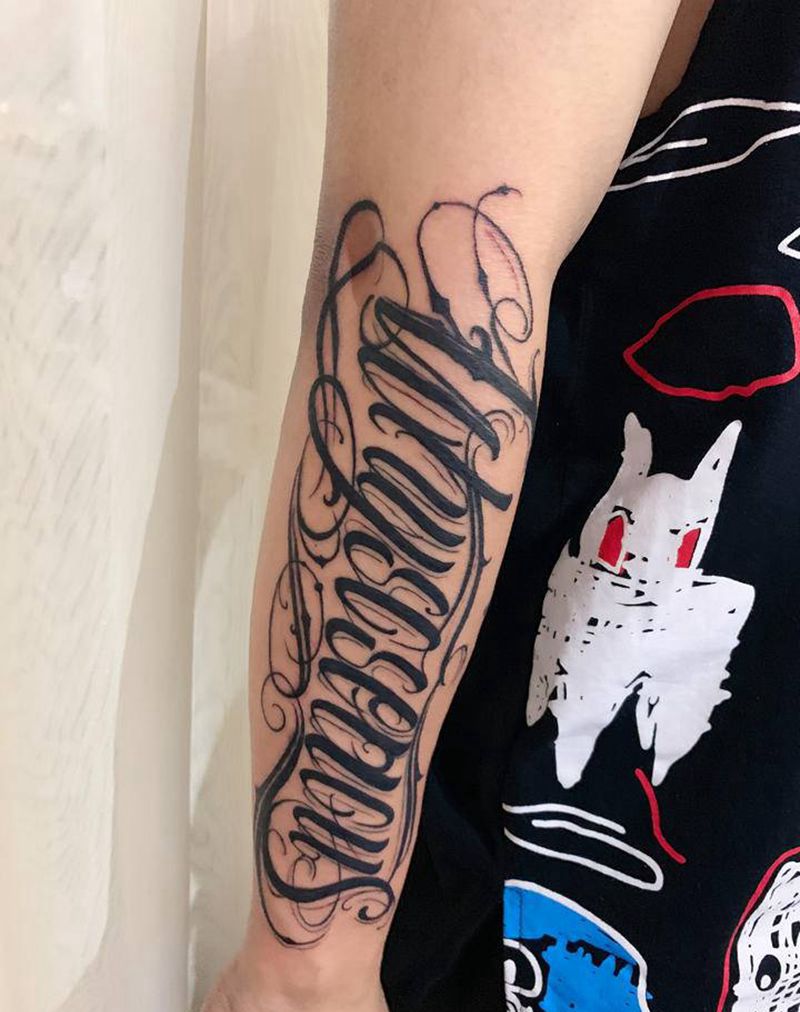 未完成纹身图片_手臂纹身图案