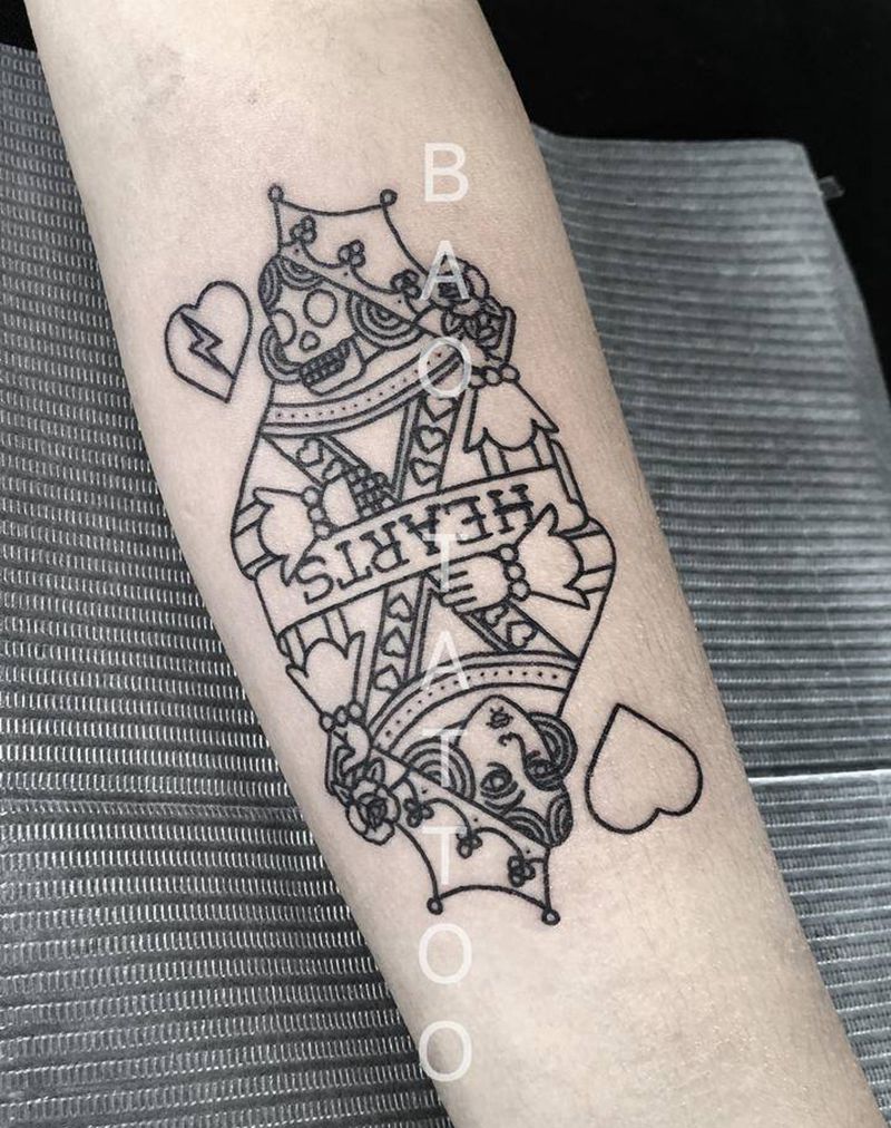 王炸纹身图片_手臂Old School纹身图案