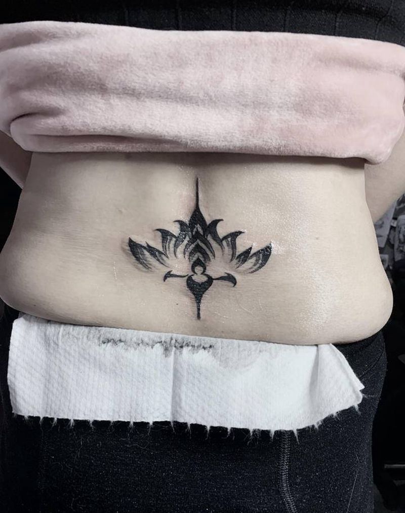 小图纹身图片_腰部纹身图案