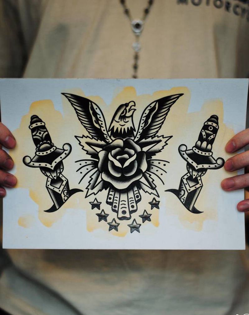 oldschool手作纹身图片_Old School纹身图案