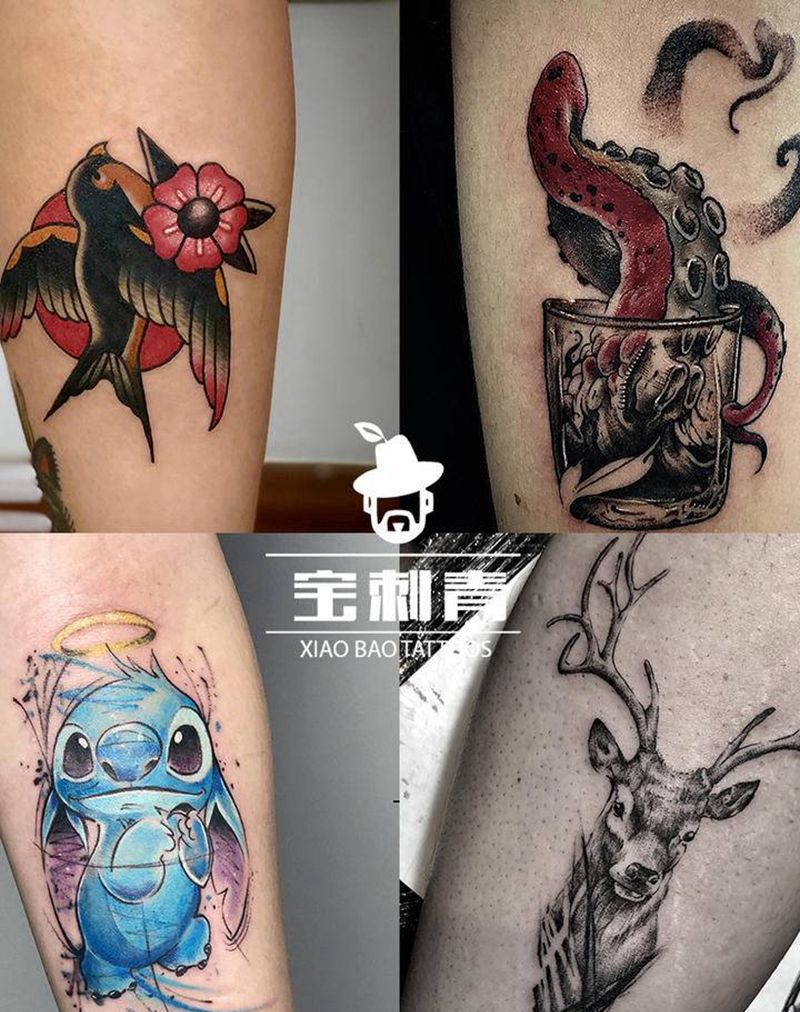 小图合集纹身图片_New School纹身图案