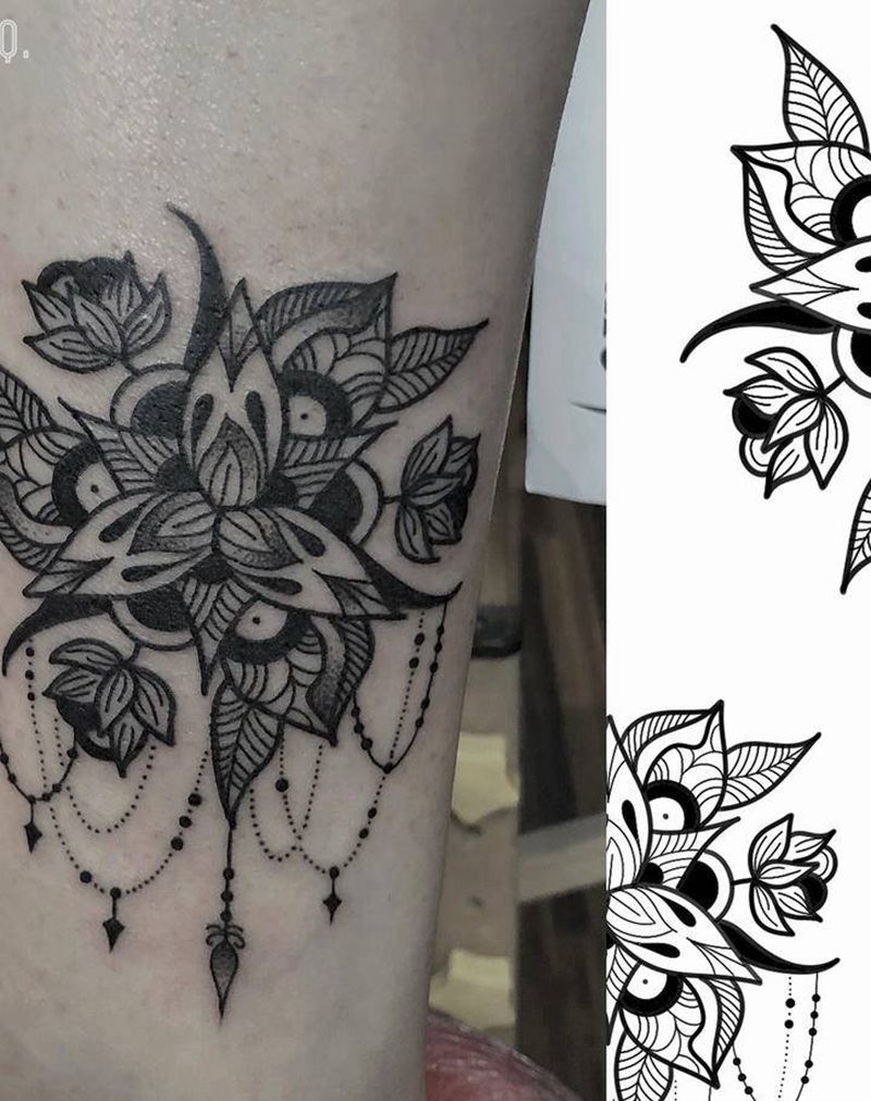 手臂曼陀罗纹身图片_手臂几何纹身图案