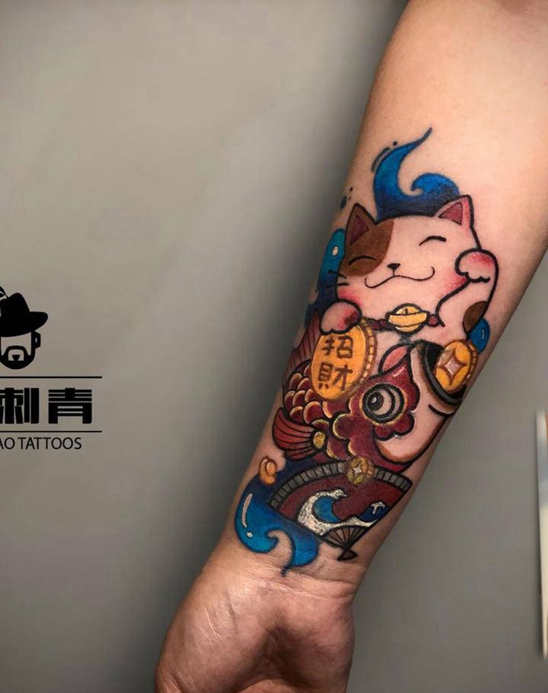 遮盖作品纹身图片_手臂New School纹身图案