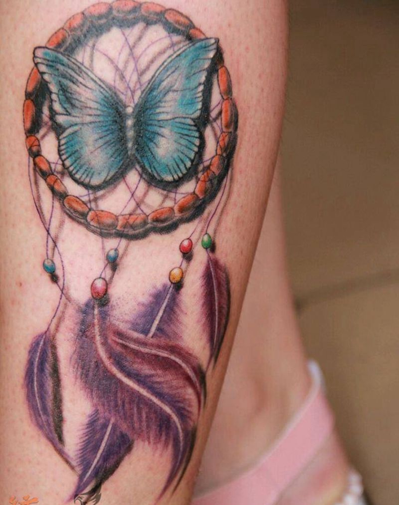 捕梦网纹身图片_肩部背部腿部欧美几何字符图腾纹身图案