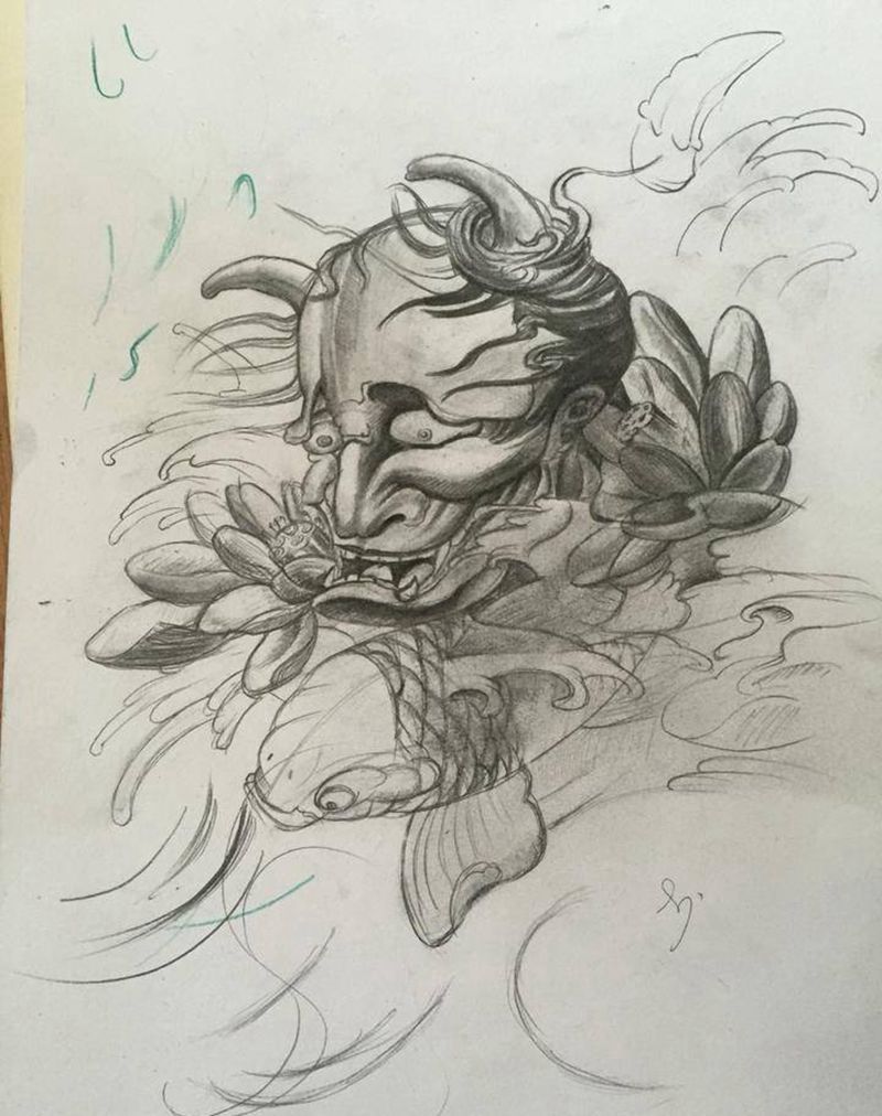 未完成纹身图片