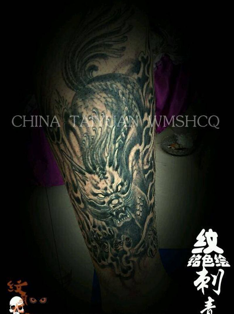 麒麟一只纹身图片