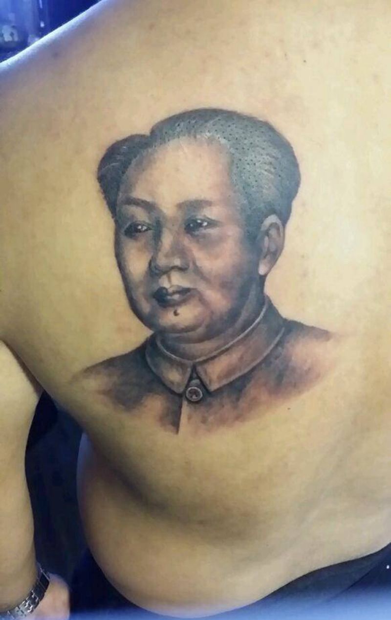 毛主席纹身图片_肖像人物成品纹身图案