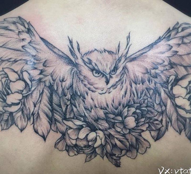 猫头鹰纹身图片