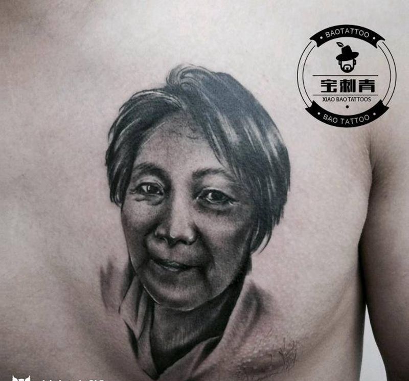 肖像纹身图片_肖像写实人物纹身图案