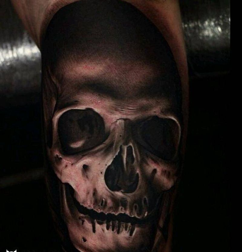 国外作品欣赏纹身图片_手臂欧美写实人物成品手稿插画纹身图案