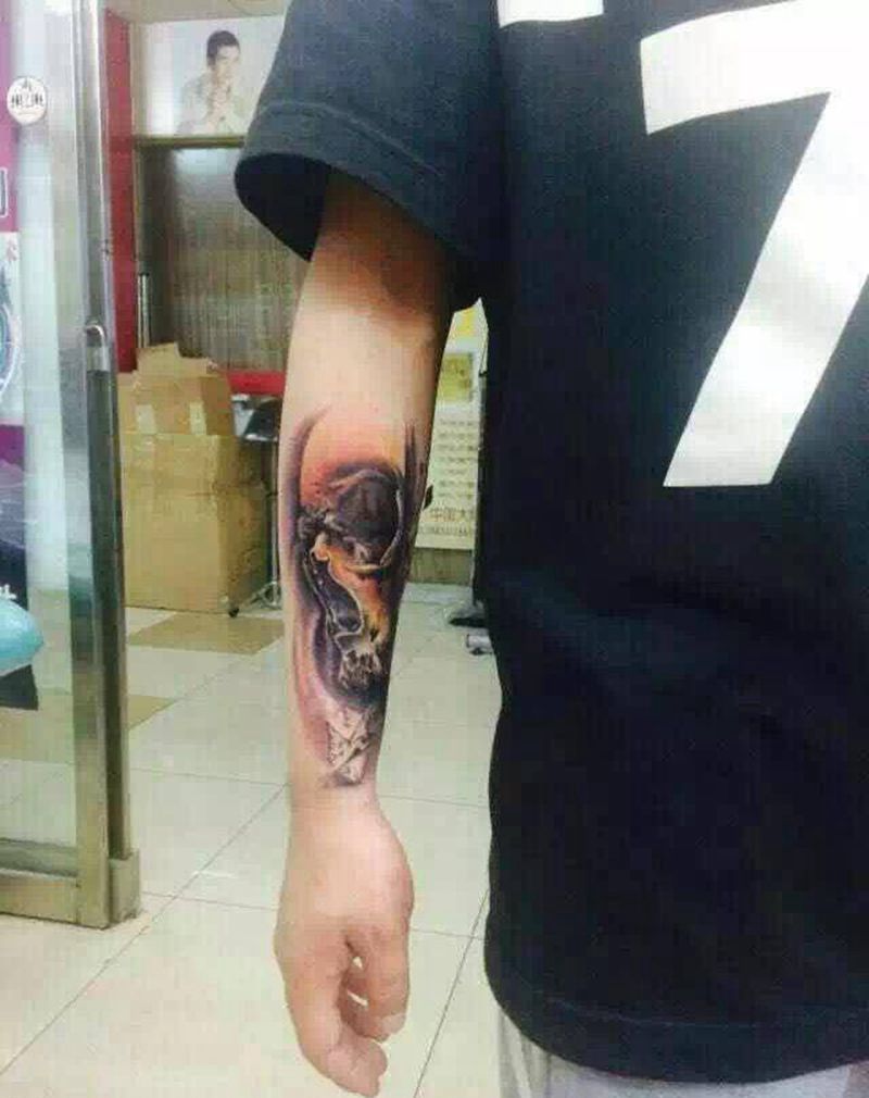骷髅纹身图片