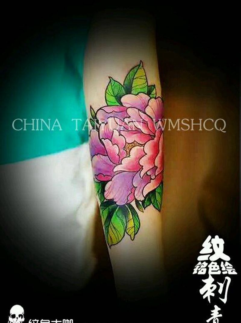 牡丹一朵纹身图片