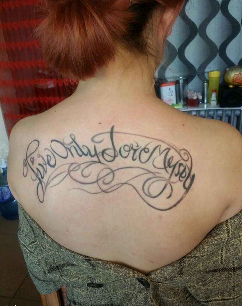 英文字母纹身小图纹身图片_胸部背部欧美字符成品纹身图案