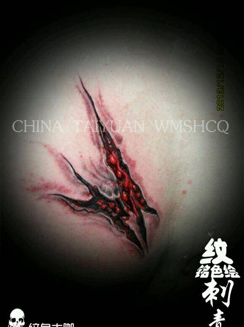 伤口！纹身图片
