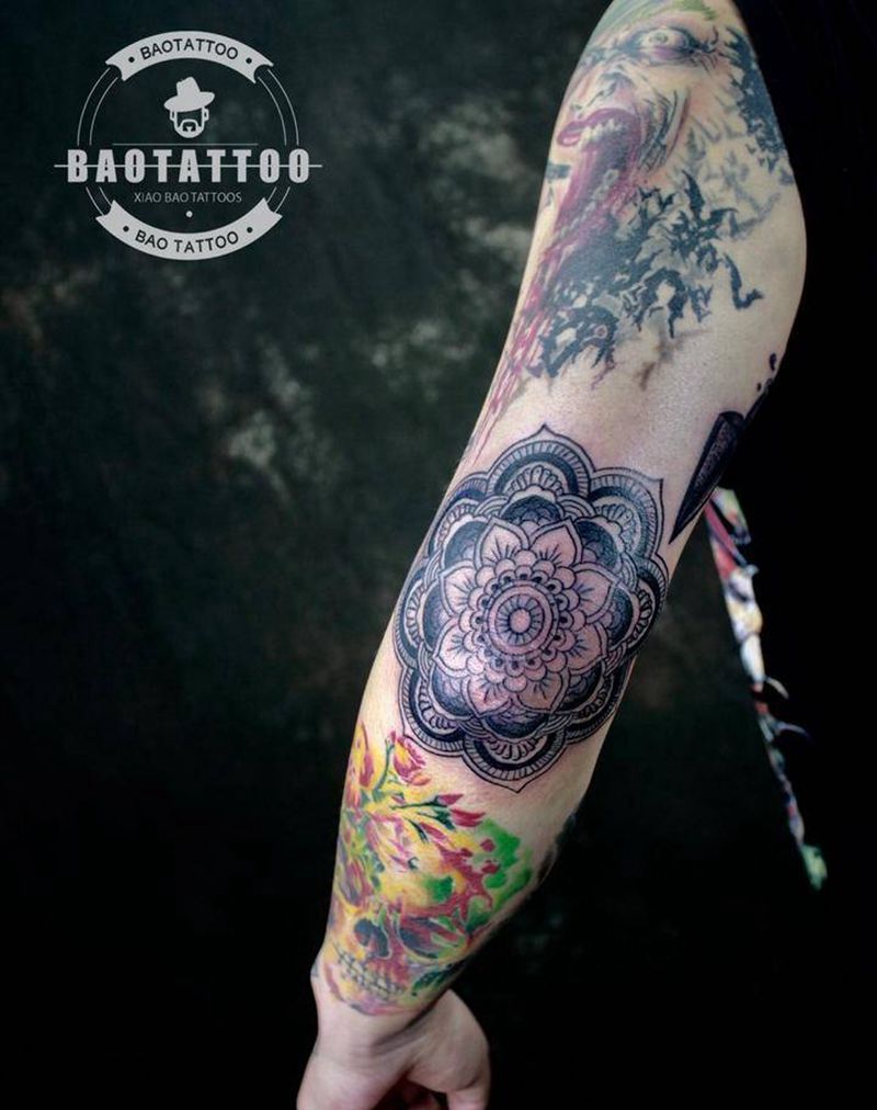 曼陀罗纹身图片