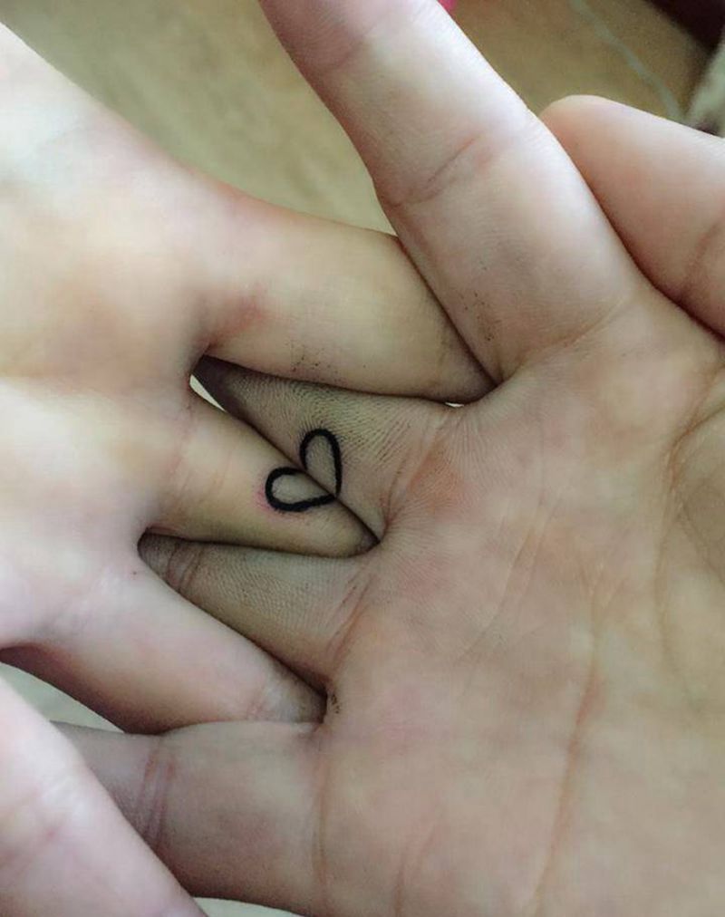 情侣小清新纹身图片