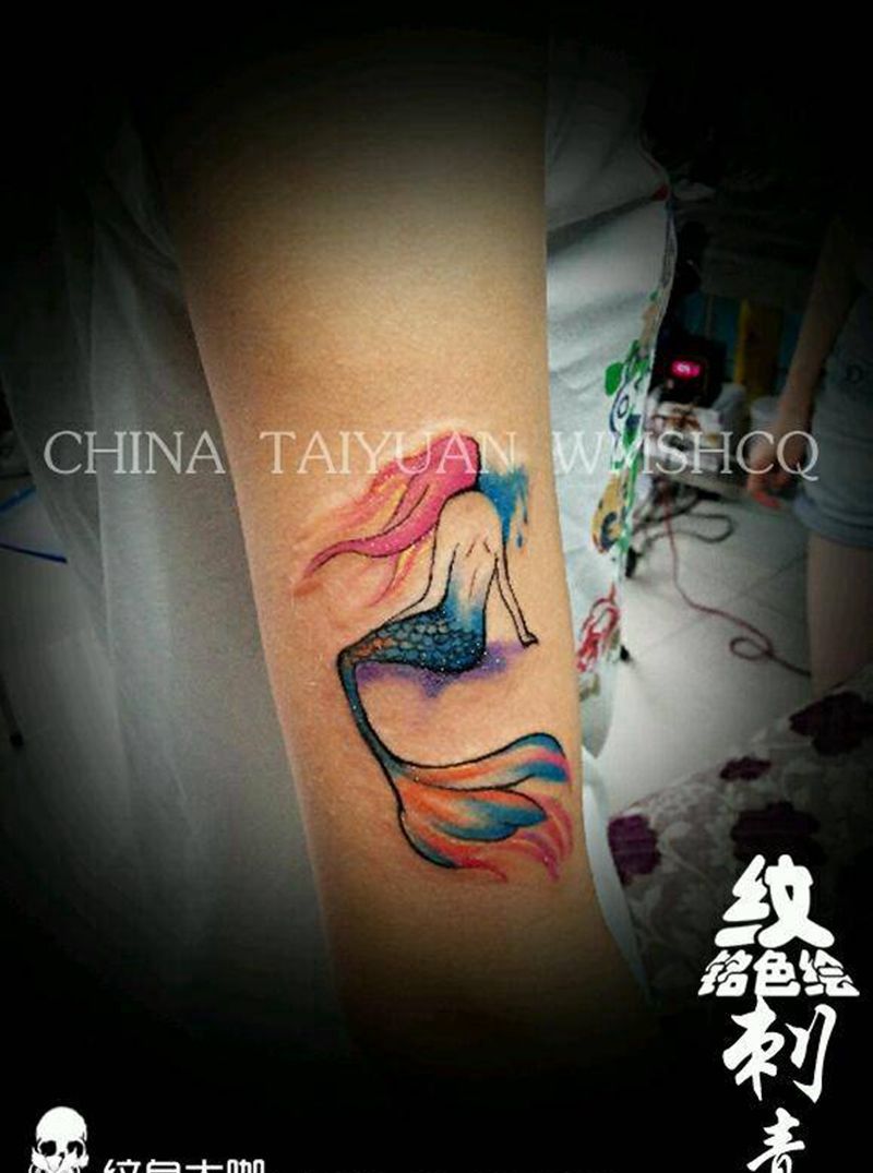 美人鱼纹身图片