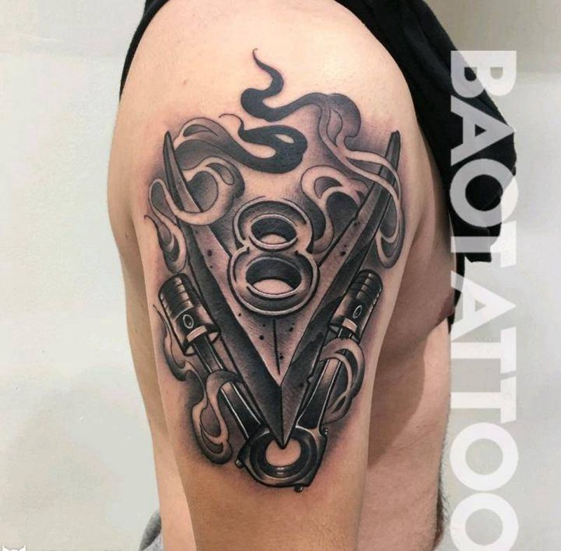 大臂作品纹身图片