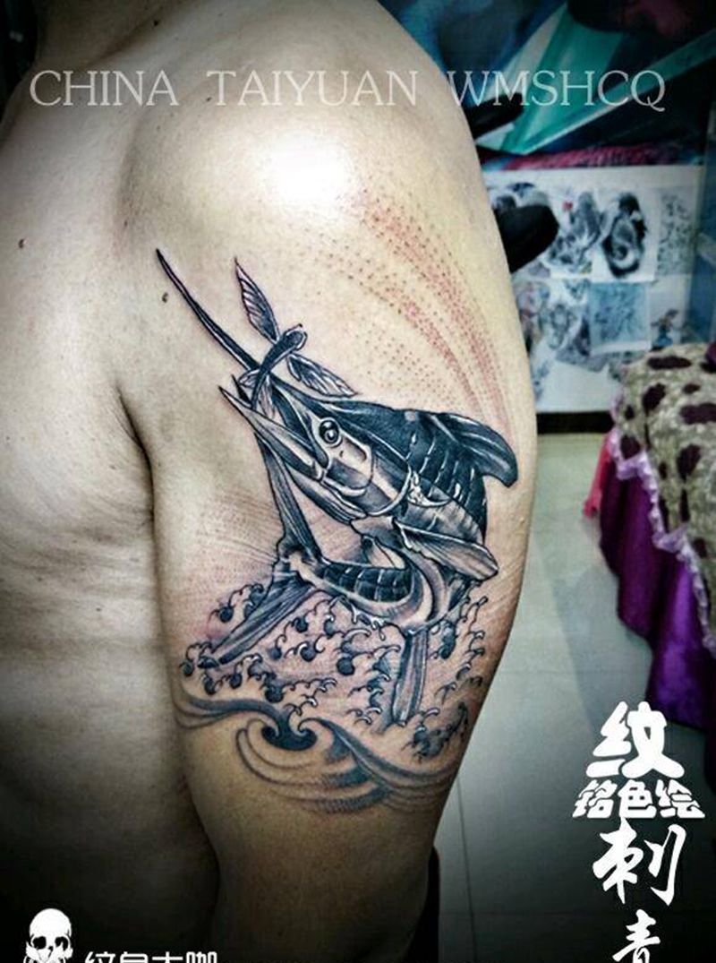 金枪鱼纹身图片