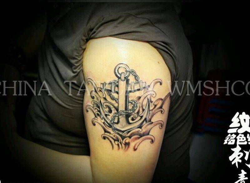 添加修改、船锚纹身图片