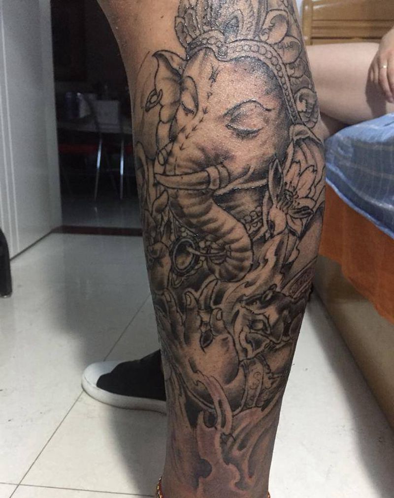 象神纹身图片