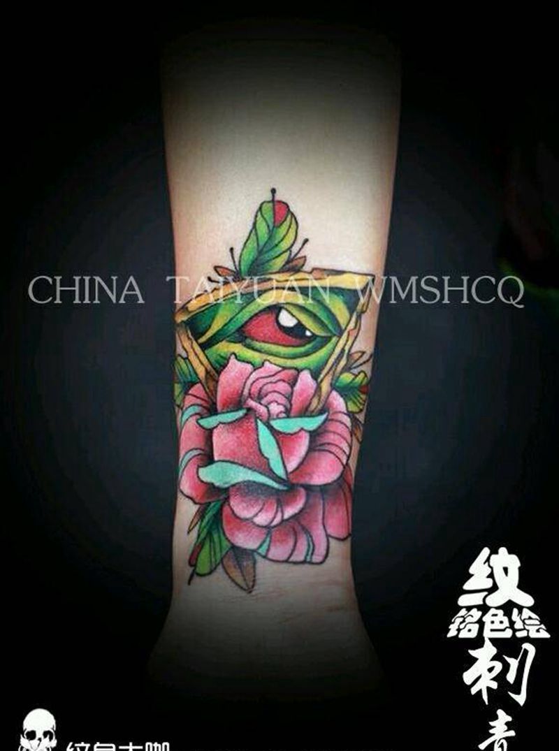 School花来一枚纹身图片