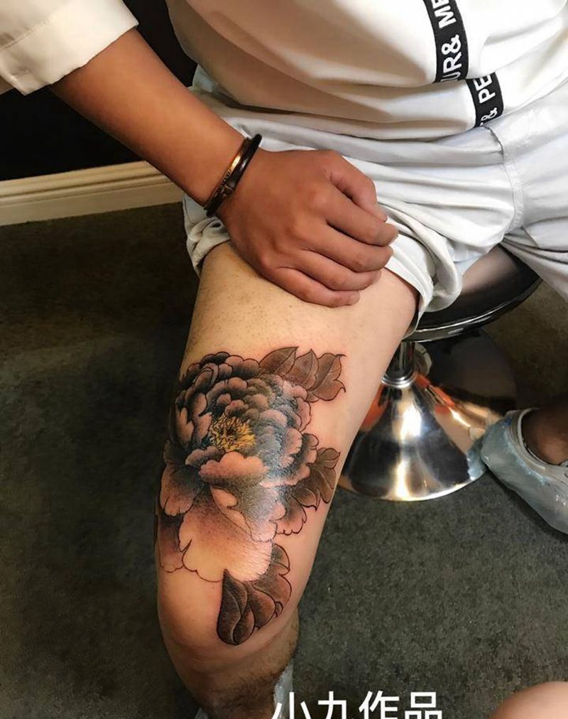 牡丹花纹身图片