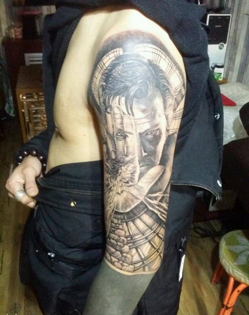 奇异博士纹身图片_手臂人物静物原创成品手稿纹身图案