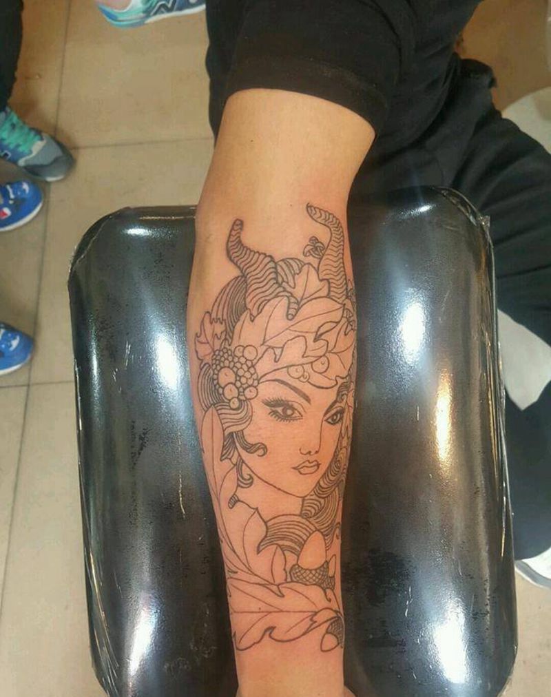 花仙子纹身图片_肩部手臂腿部手部欧美习俗人物纹身图案
