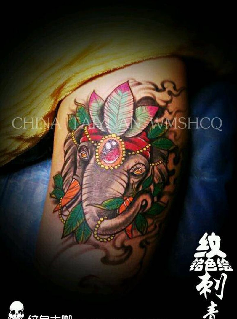 象神纹身图片
