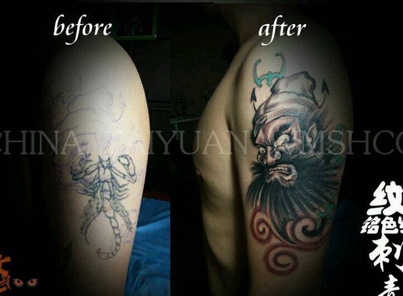 遮盖、钟馗纹身图片