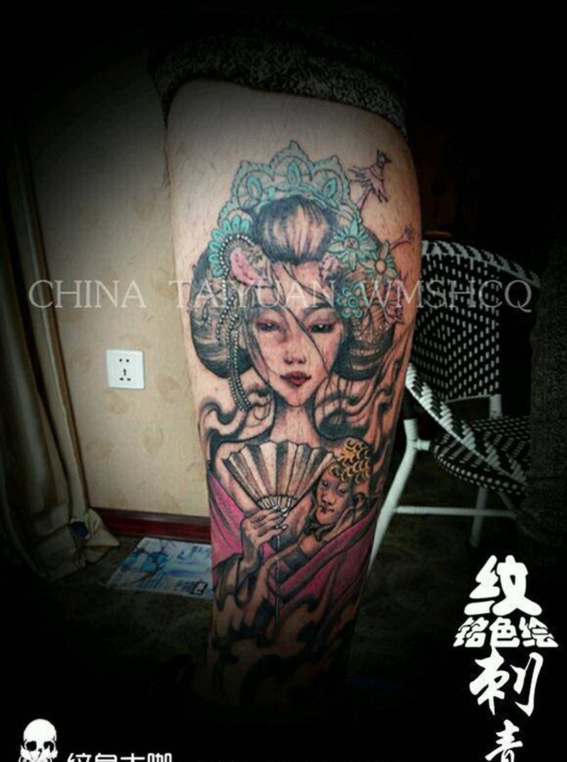 艺妓纹身图片