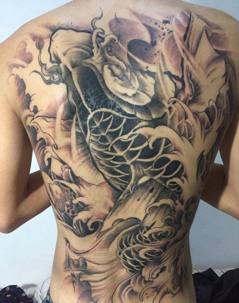 鲤鱼纹身图片