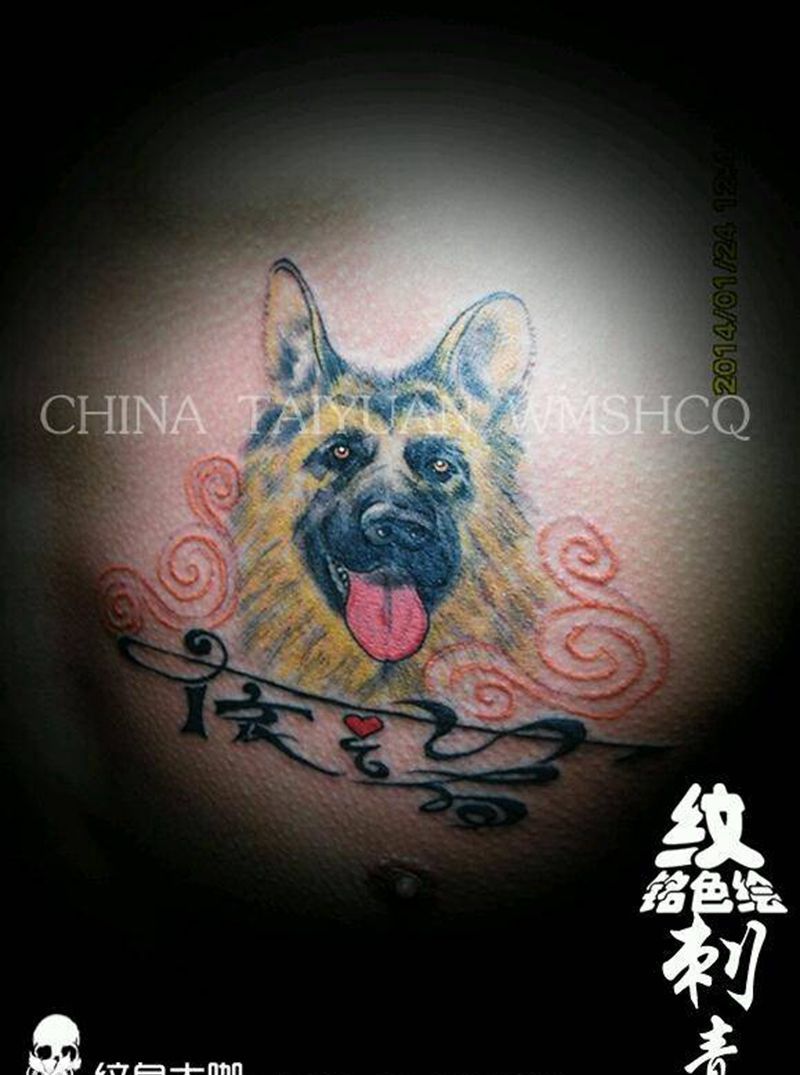 黑背！纹身图片