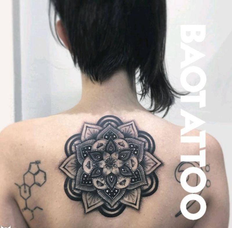 曼陀罗纹身图片