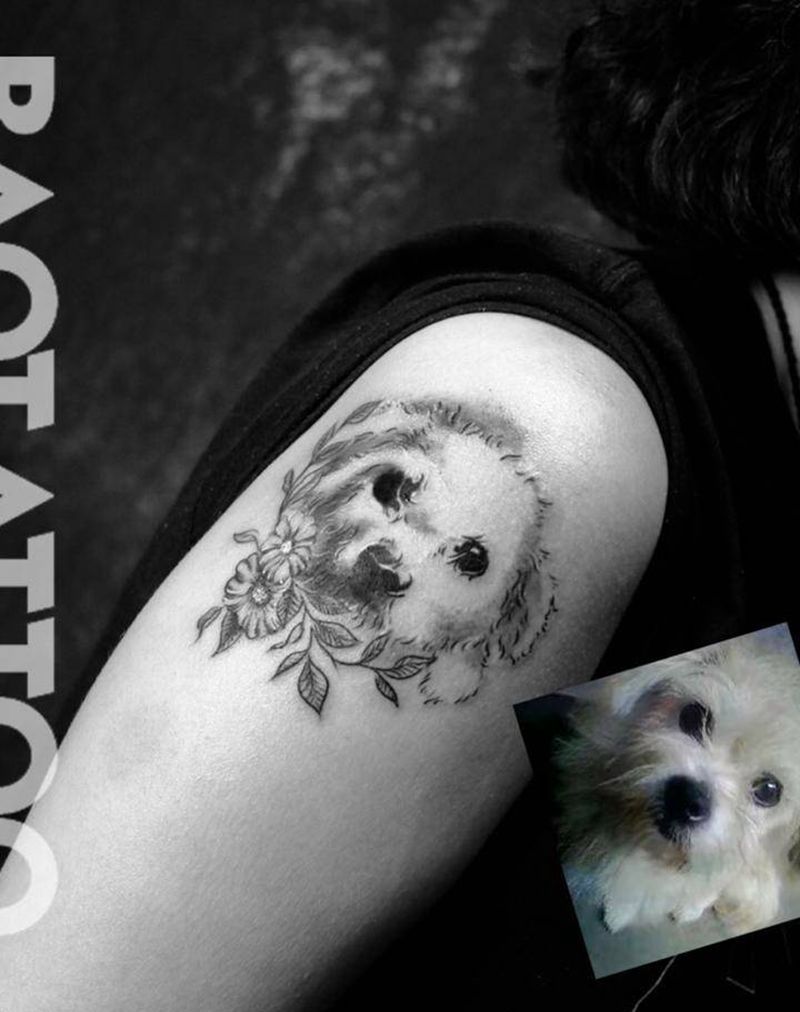狗狗纹身图片