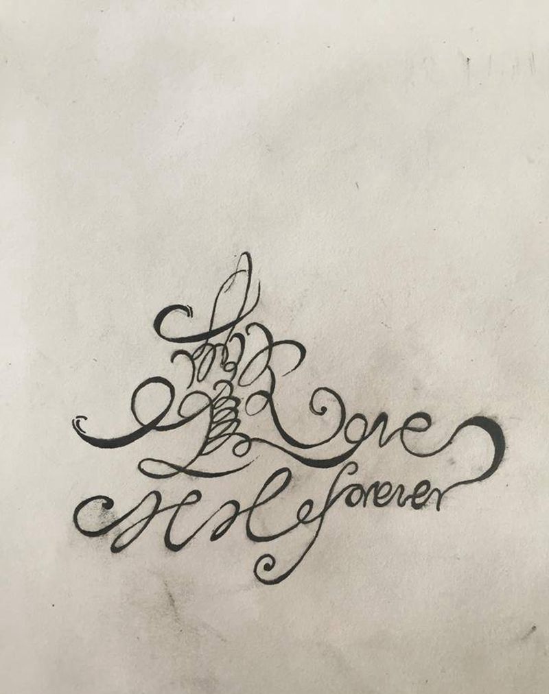 原创字母手稿纹身图片